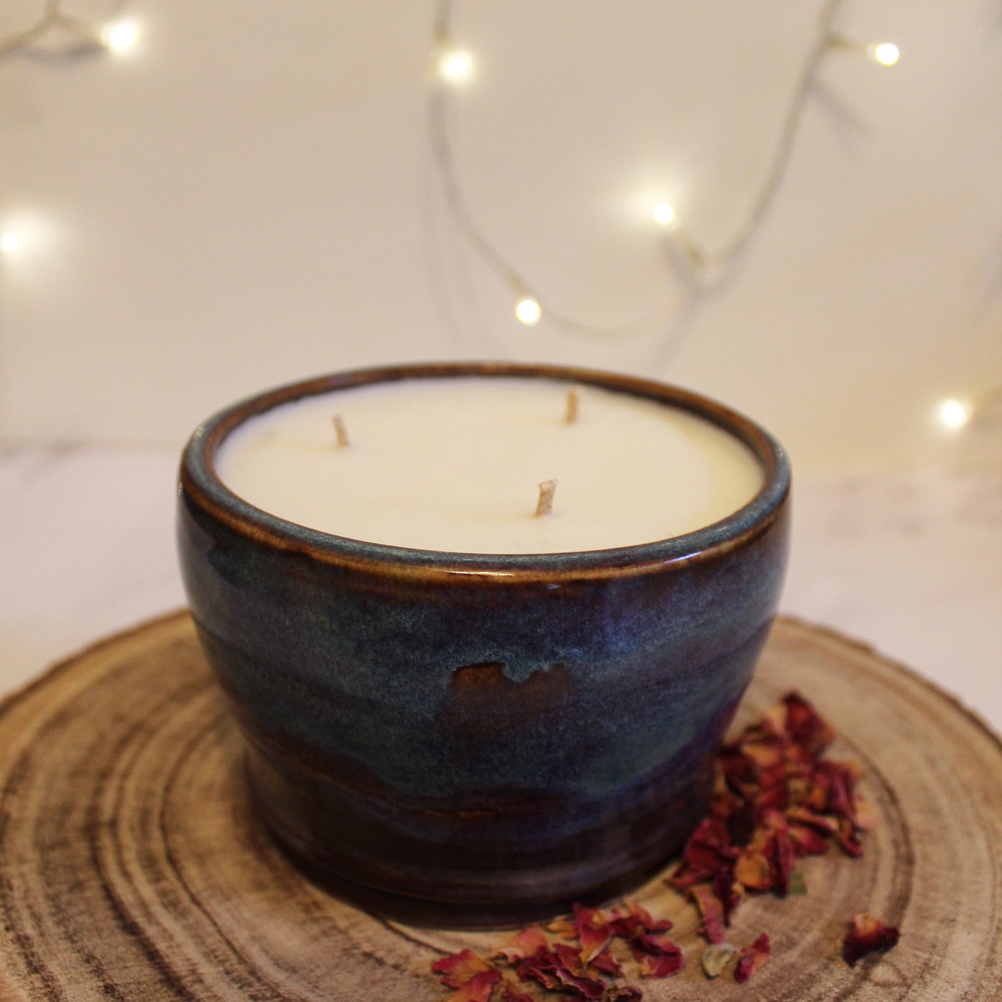 Large Vanilla & Musk Handmade Ceramic Candle