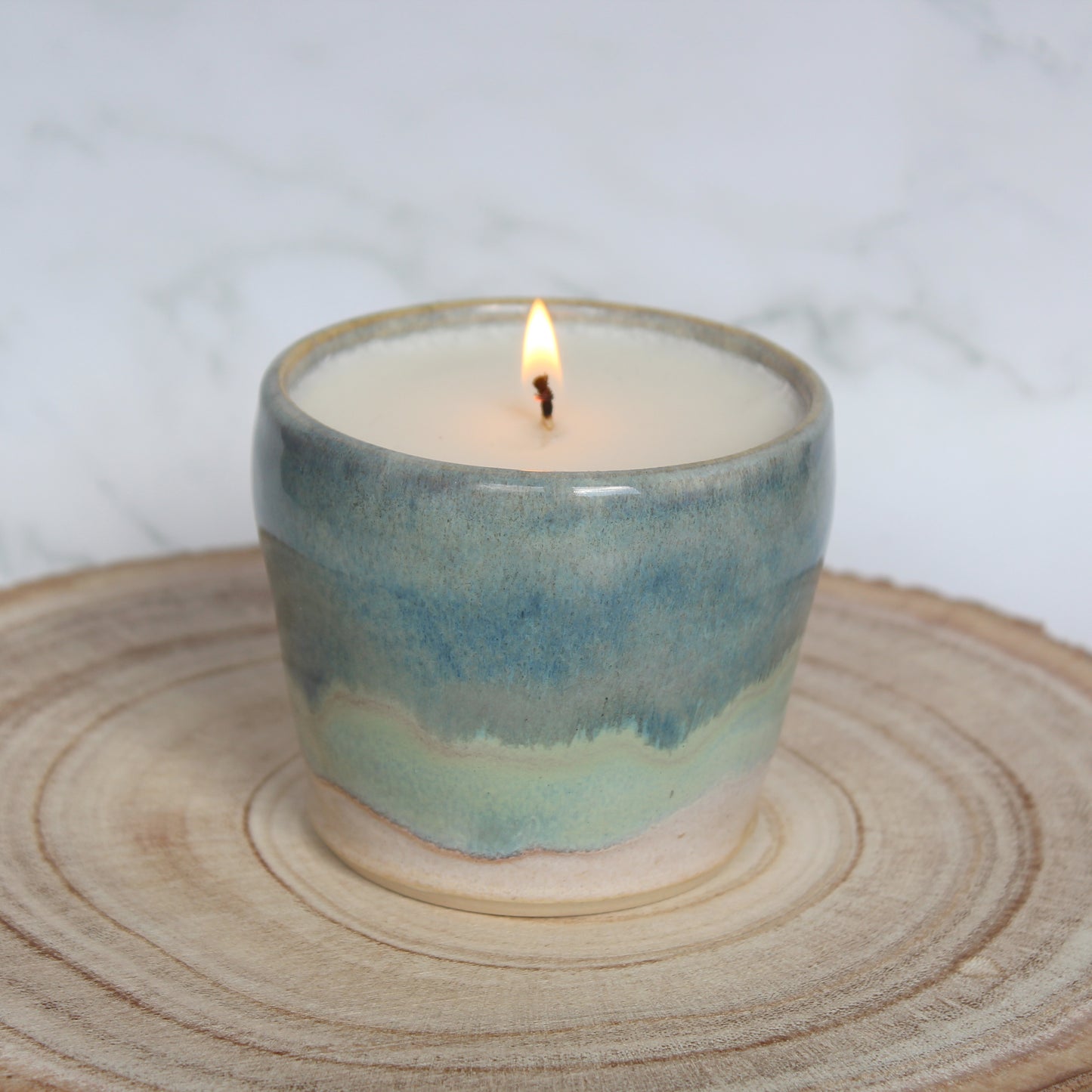 Small Seaweed & Juniper Handmade Ceramic Candle