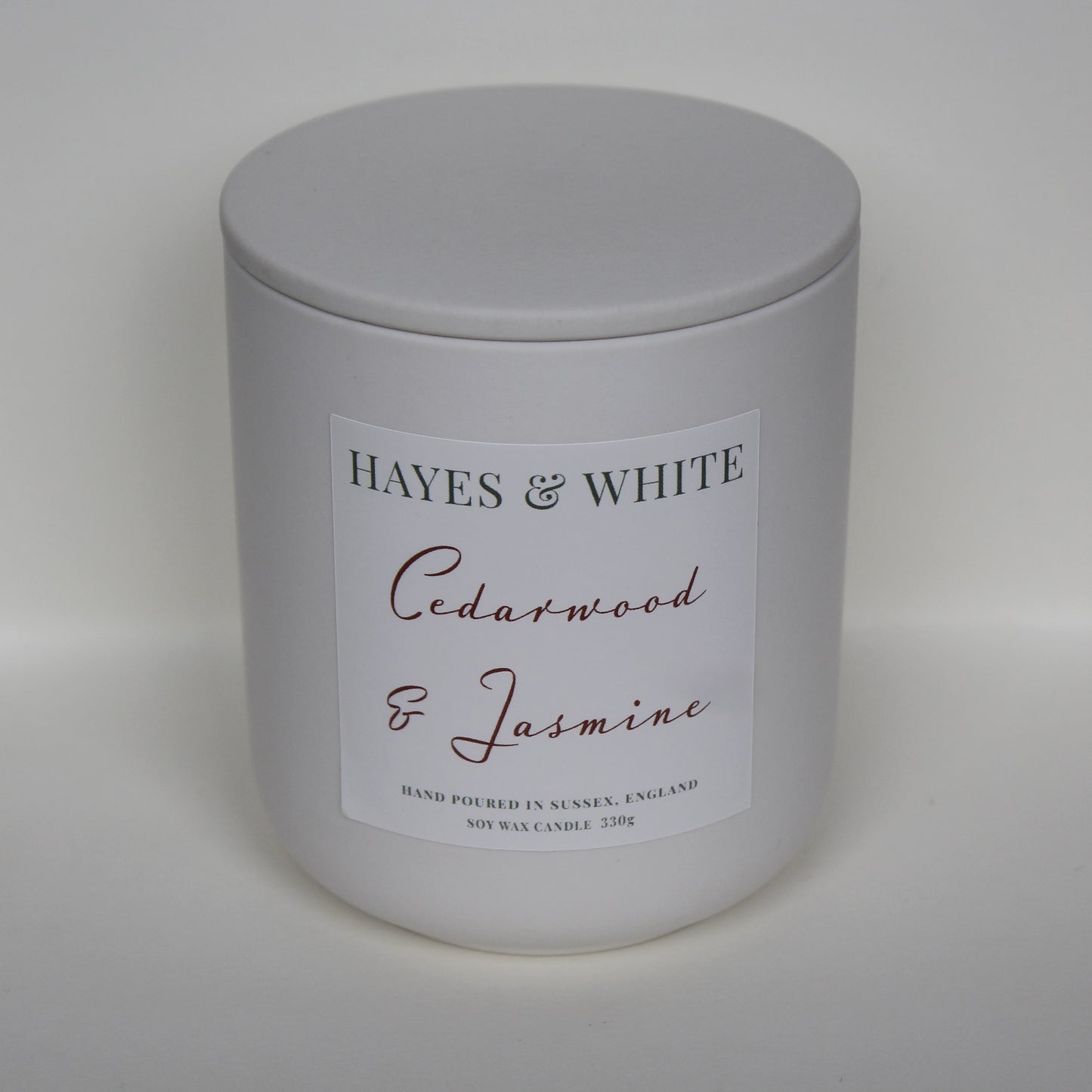 Cedarwood & Jasmine 330g Pastel White