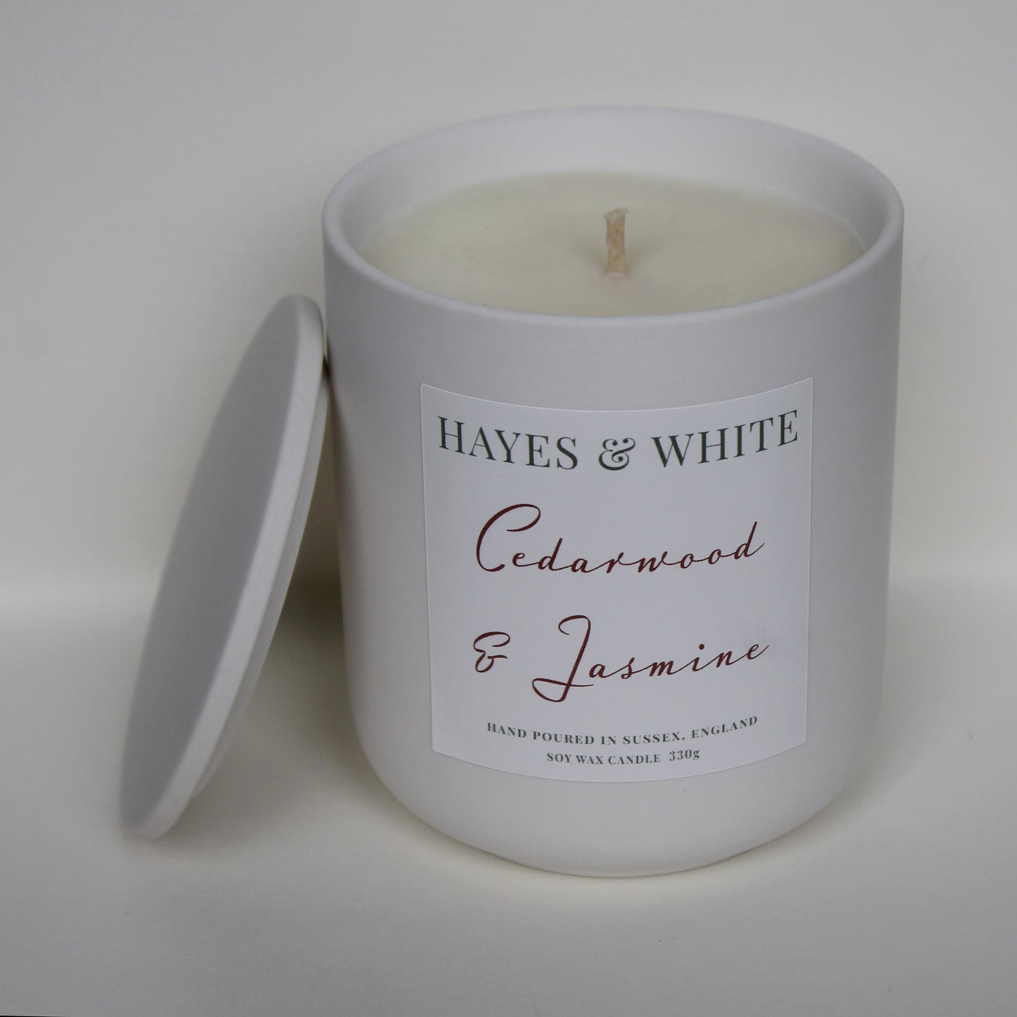 Cedarwood & Jasmine 330g Pastel White