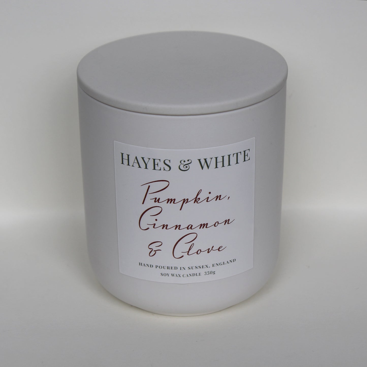 Pumpkin, Cinnamon & Clove 330g Pastel White