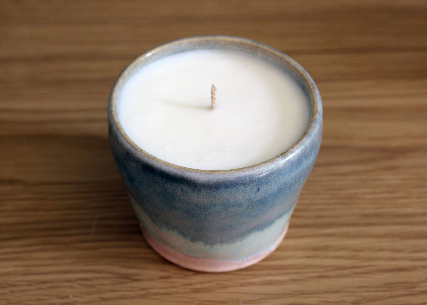 Ceramic Candle – 250g – Blue, Green & Pink Finish