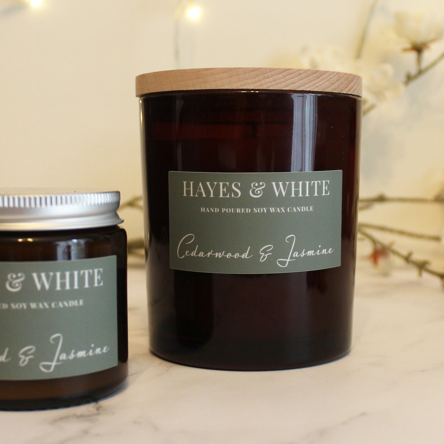 Cedarwood & Jasmine Soy Wax Candle