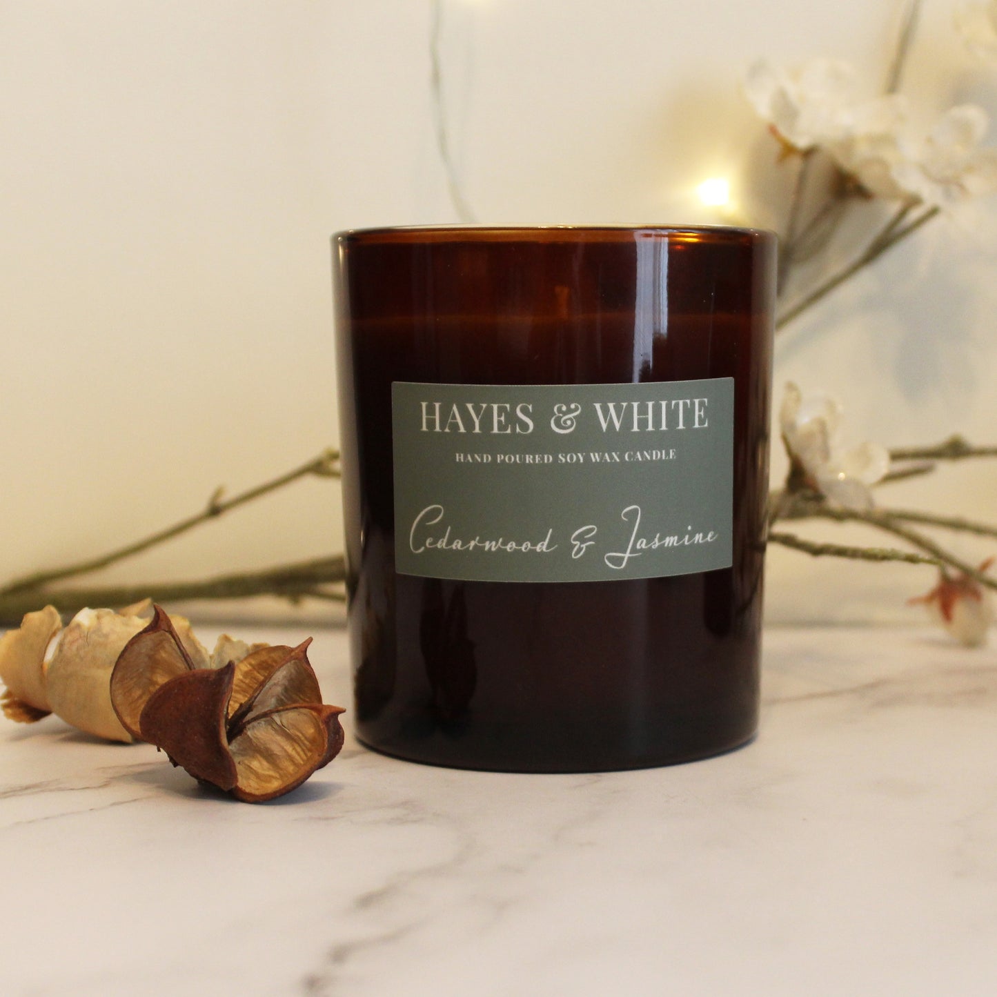 Cedarwood & Jasmine Soy Wax Candle