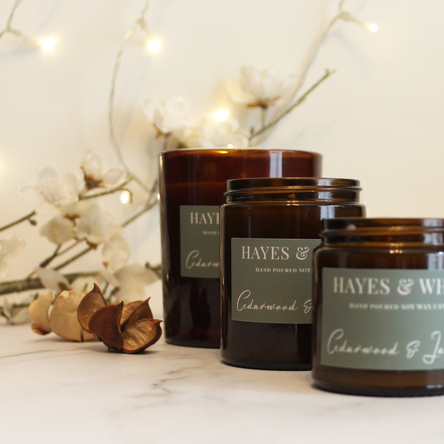 Cedarwood & Jasmine Soy Wax Candle