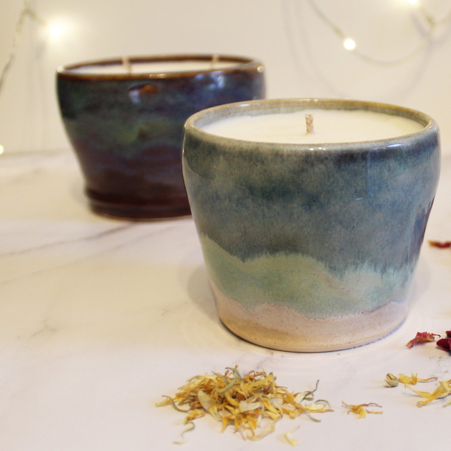 Small Vanilla & Musk Handmade Ceramic Candle