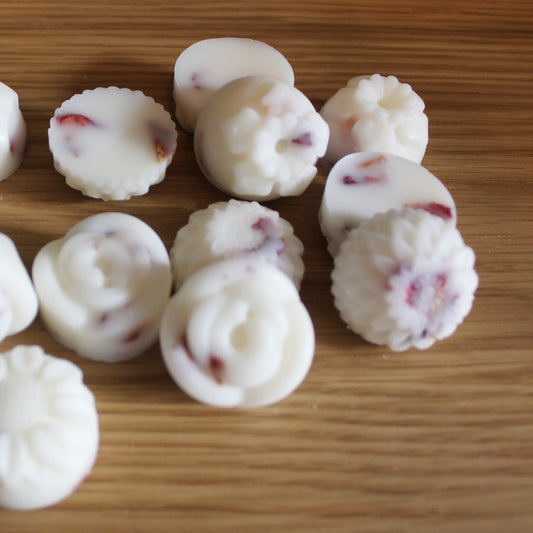 Wild Fig & Cassis Botanical Wax Melts — Infused with Dried Rose Petals (Pack of 14)