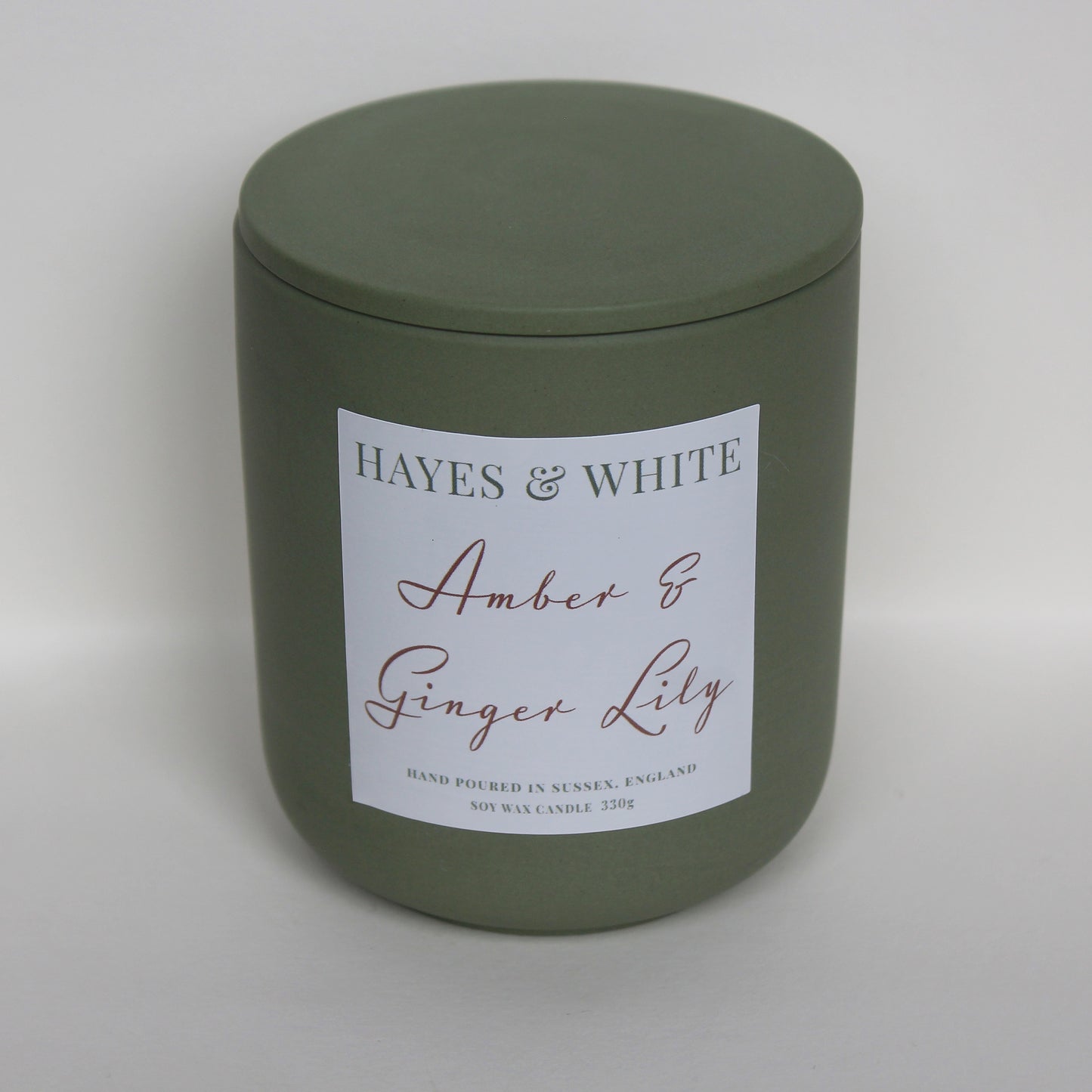 Amber & Ginger Lily 330g Pastel Green