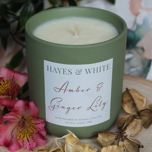 Amber & Ginger Lily 330g Pastel Green