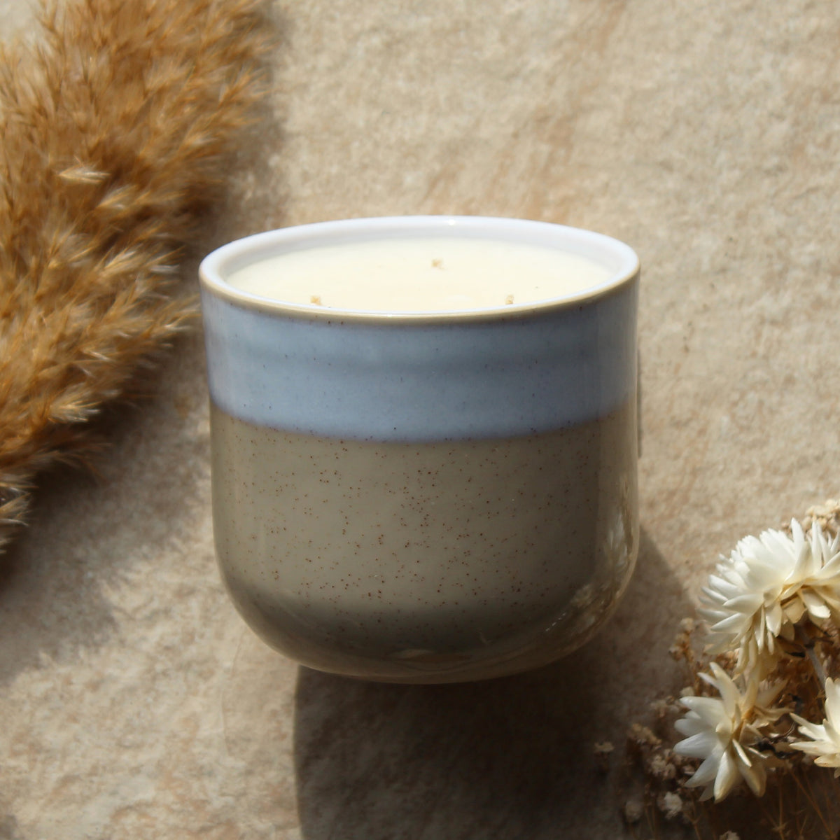 Wild Rosarium | Large Ceramic Essential Oil Candle