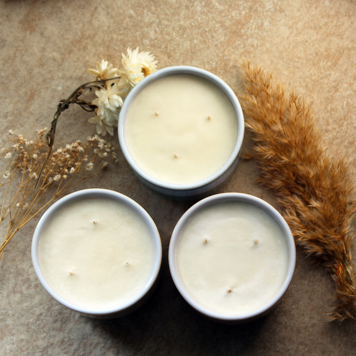 Wild Rosarium | Large Ceramic Essential Oil Candle