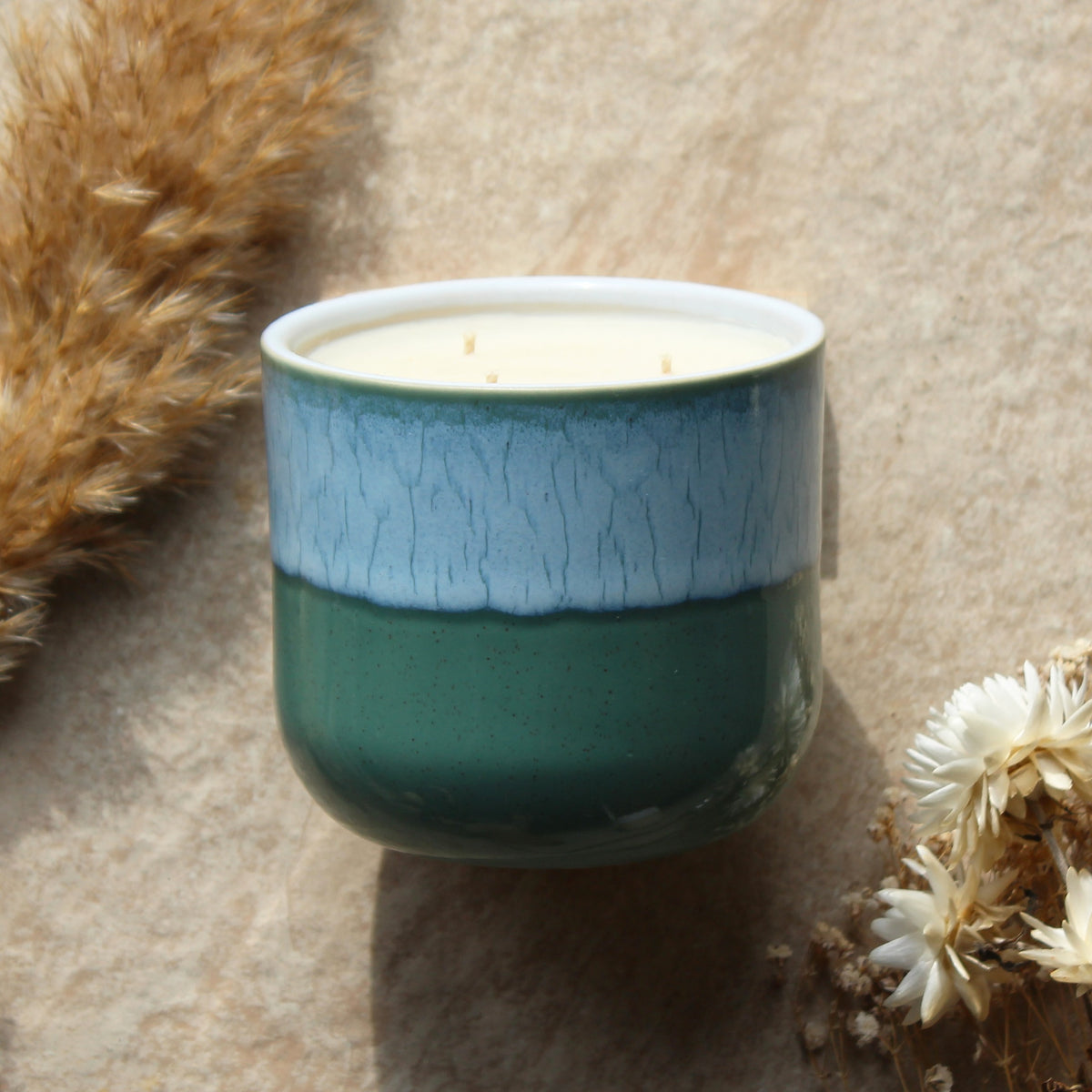 Wild Rosarium | Large Ceramic Essential Oil Candle