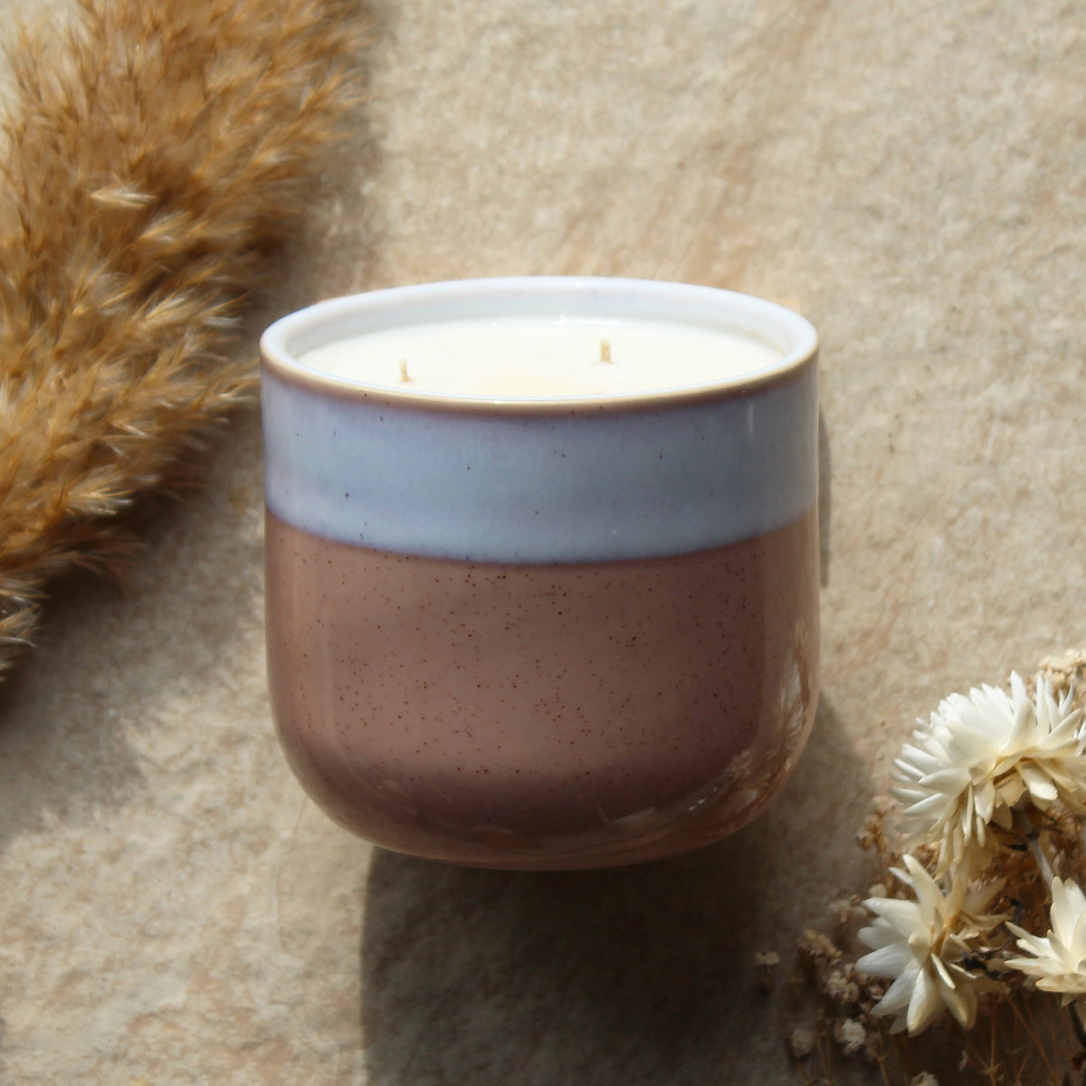 Wild Rosarium | Large Ceramic Essential Oil Candle