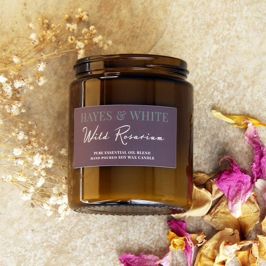 Wild Rosarium | Rose & Geranium Essential Oil Candle