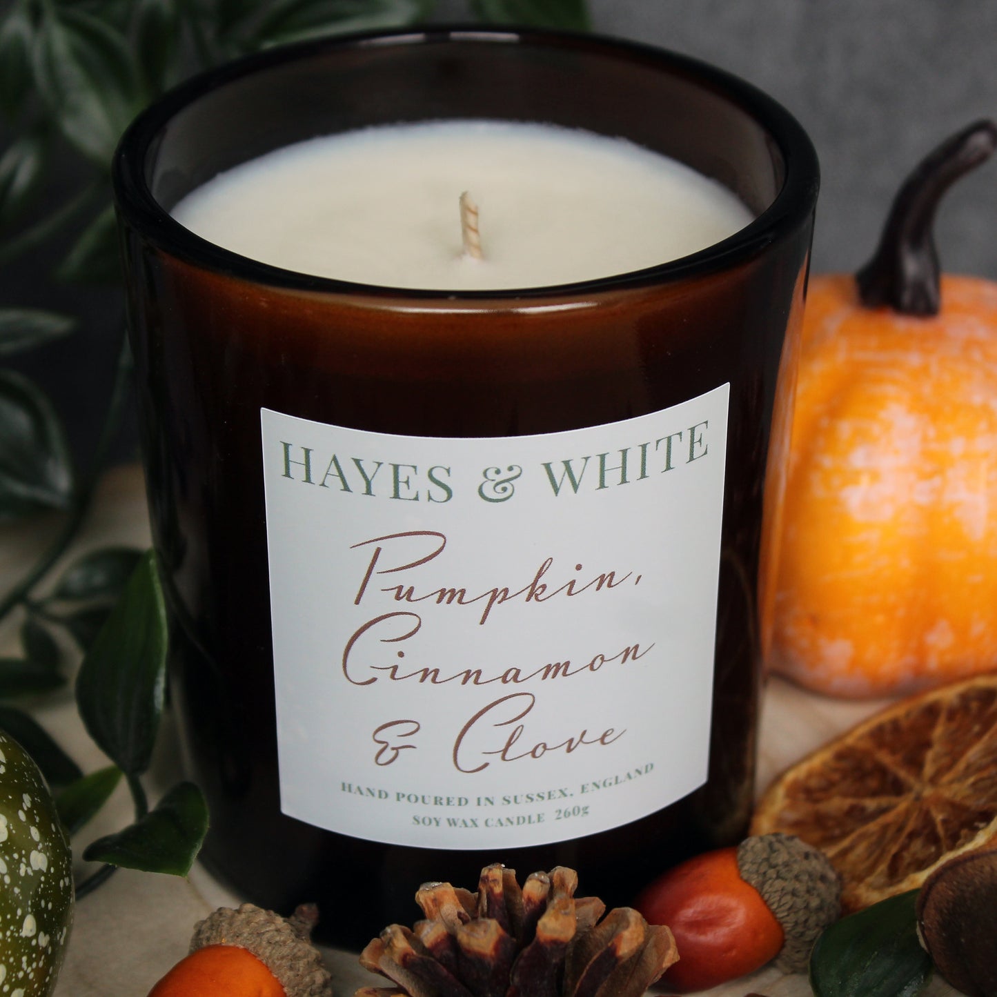 Pumpkin, Cinnamon & Clove 260g Amber