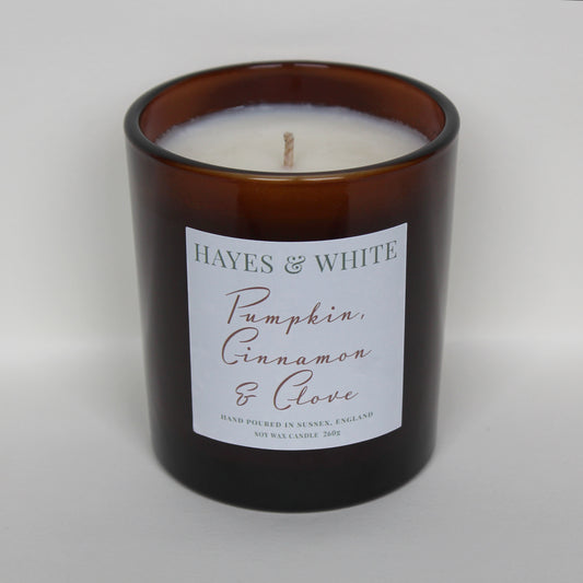 Pumpkin, Cinnamon & Clove 260g Amber