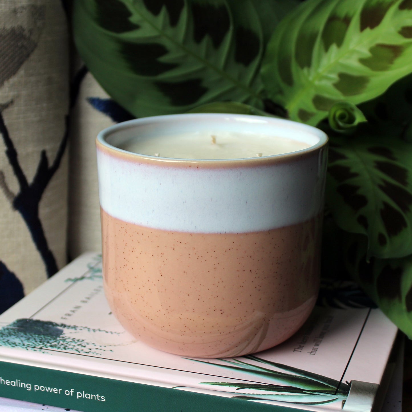 Rose & Amber Soy Wax Candle | Large Ceramic | Handmade in Sussex