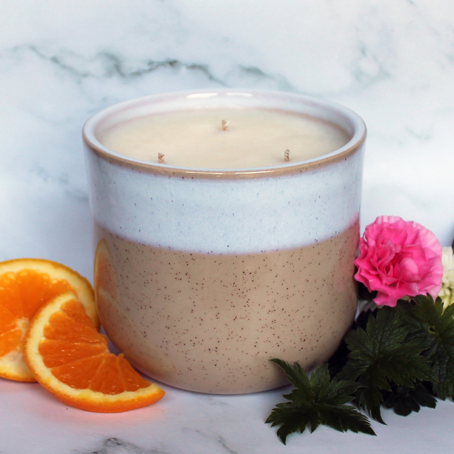 Essential Oil Candle Bergamot & Cedarwood | Large Ceramic | Handmade in Sussex