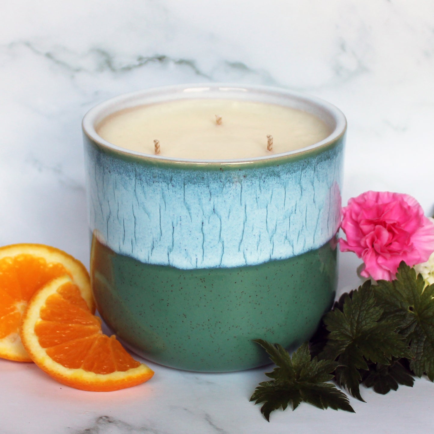 Essential Oil Candle Bergamot & Cedarwood | Large Ceramic | Handmade in Sussex