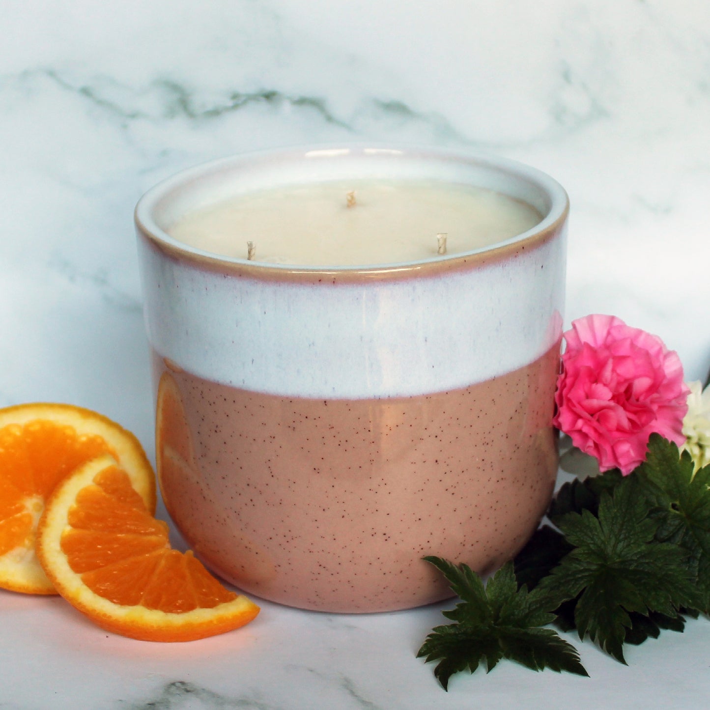 Essential Oil Candle Bergamot & Cedarwood | Large Ceramic | Handmade in Sussex