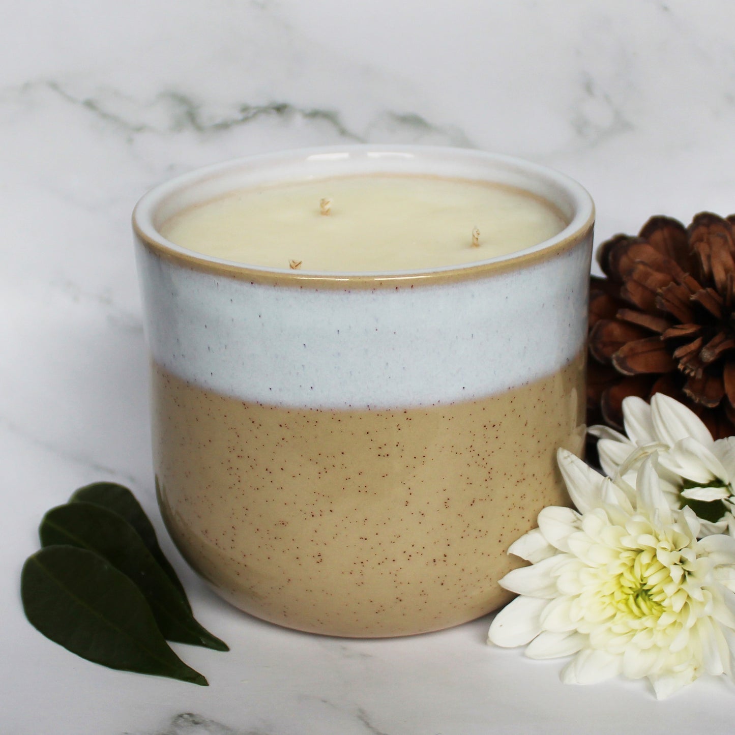 Cedarwood & Jasmine Soy Wax Candle | Large Ceramic | Handmade in Sussex