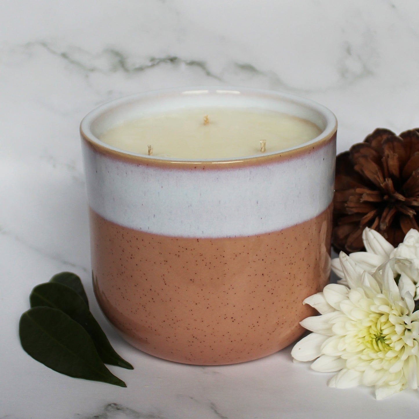 Cedarwood & Jasmine Soy Wax Candle | Large Ceramic | Handmade in Sussex