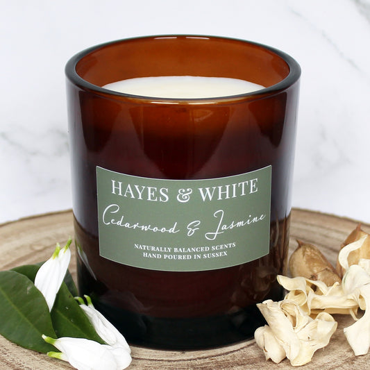 Cedarwood & Jasmine Soy Wax Candle | Hand-Poured | Handmade in Sussex