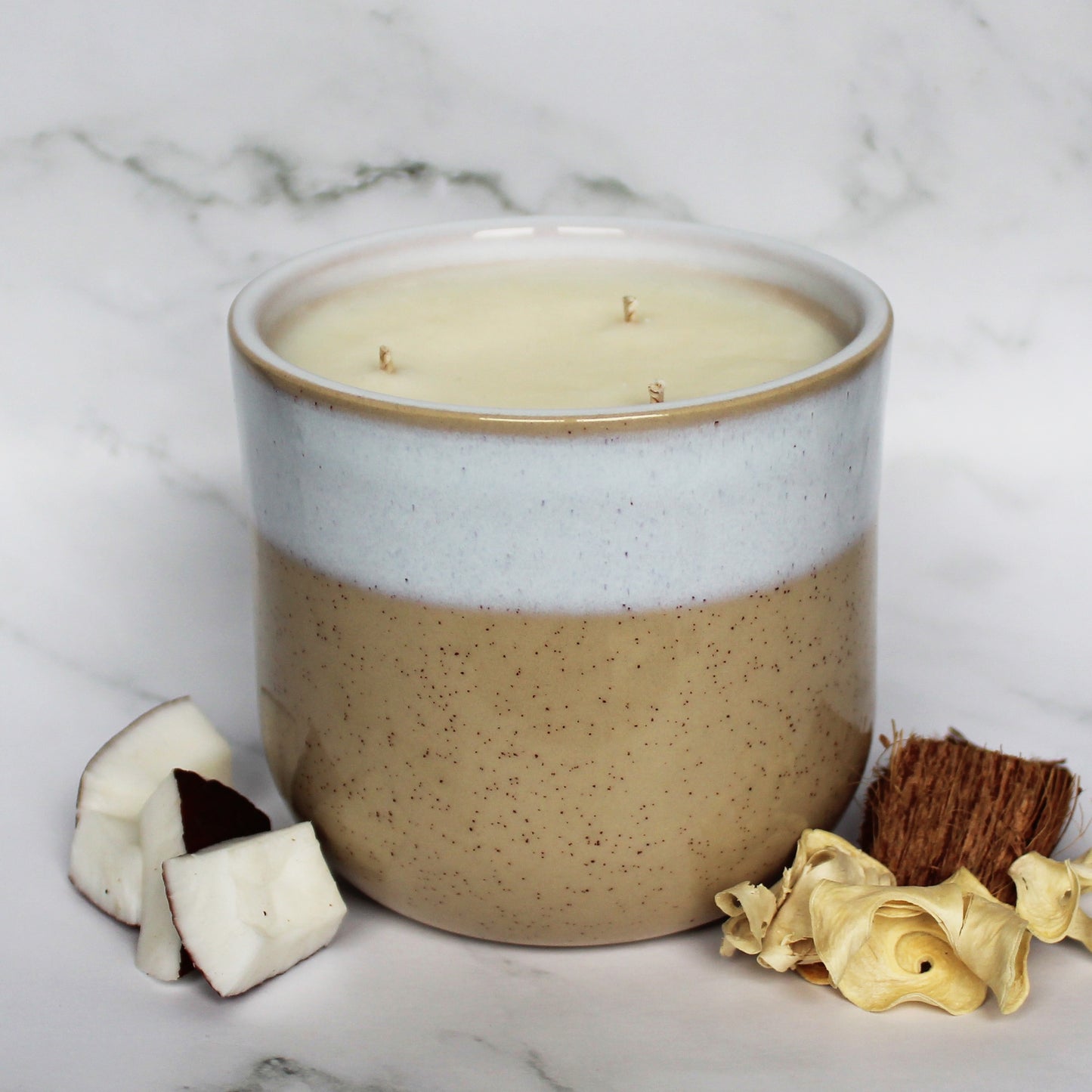 Coconut & Rosewood Soy Wax Candle | Large Ceramic | Handmade in Sussex