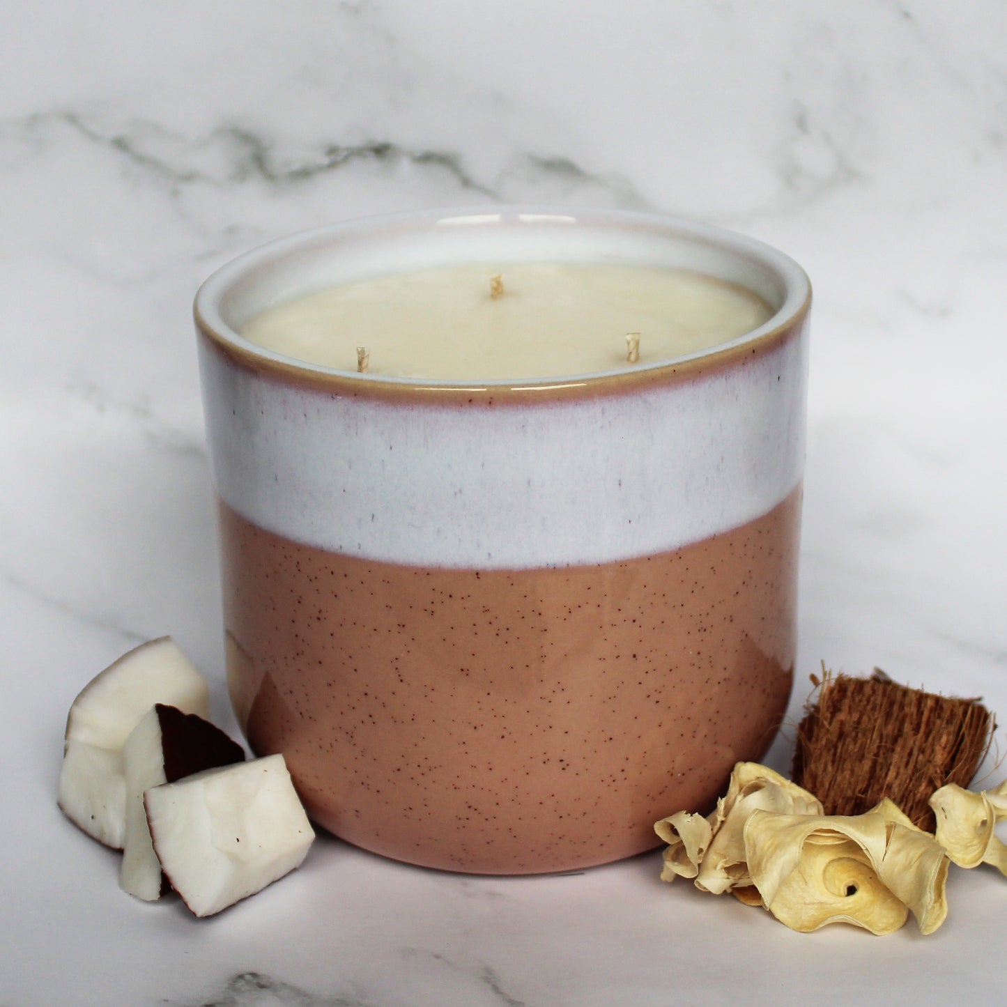 Coconut & Rosewood Soy Wax Candle | Large Ceramic | Handmade in Sussex