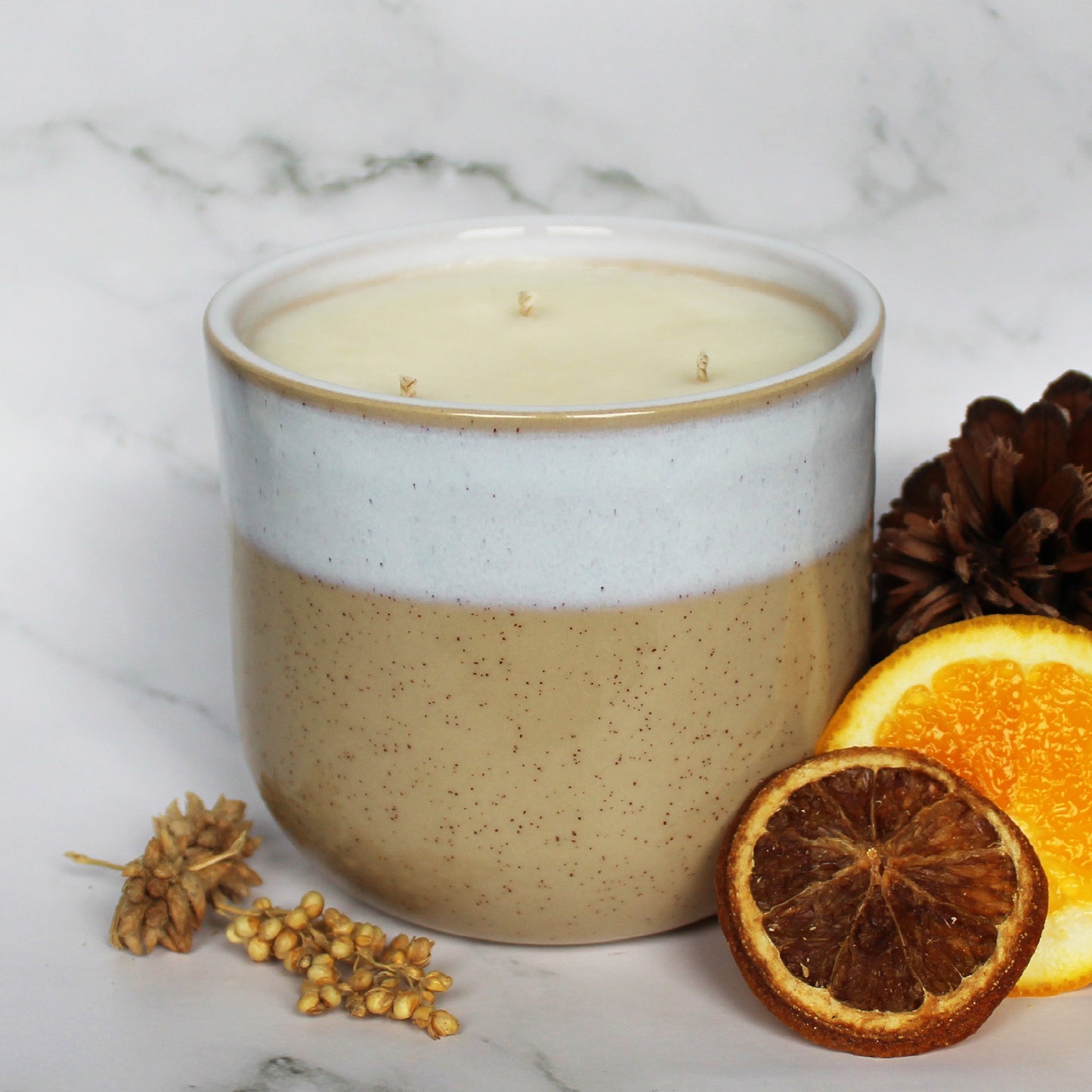 Spiced Orange & Clove Soy Wax Candle | Large Ceramic | Handmade in Sussex
