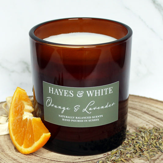 Orange & Lavender Soy Wax Candle | Hand-Poured | Handmade in Sussex