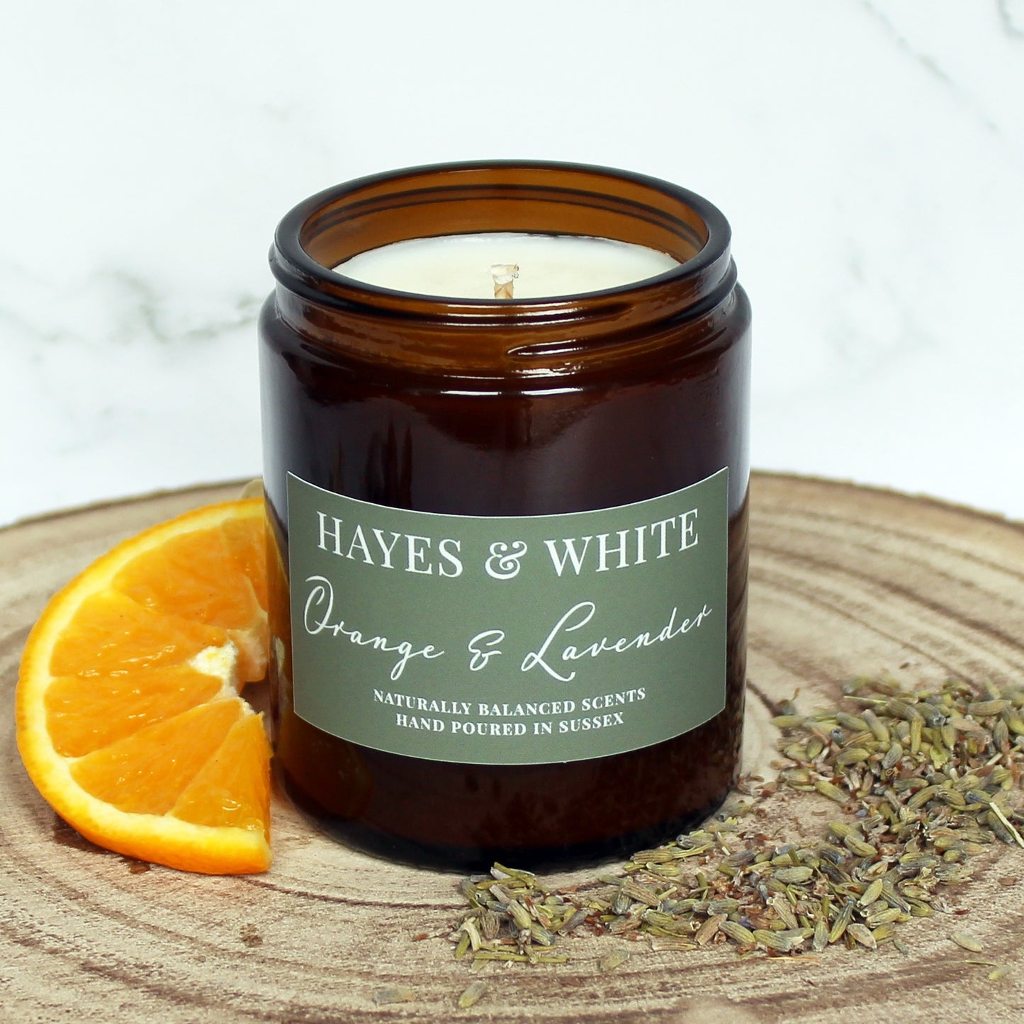 Orange & Lavender Soy Wax Candle | Hand-Poured | Handmade in Sussex