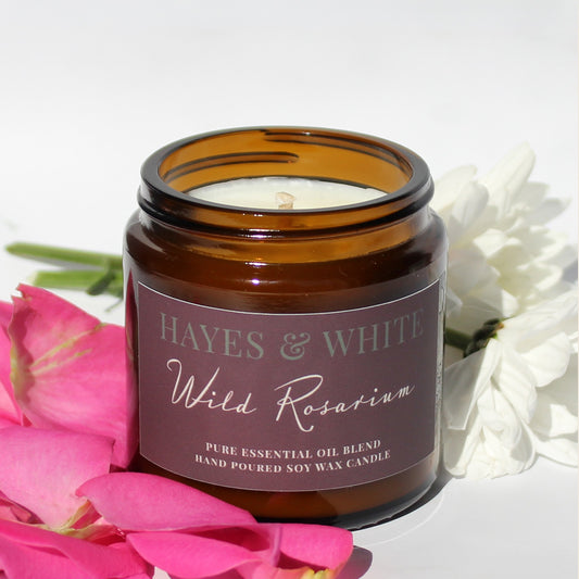 Rose & Geranium Essential Oil Candle | Hand-Poured | Handmade in Sussex