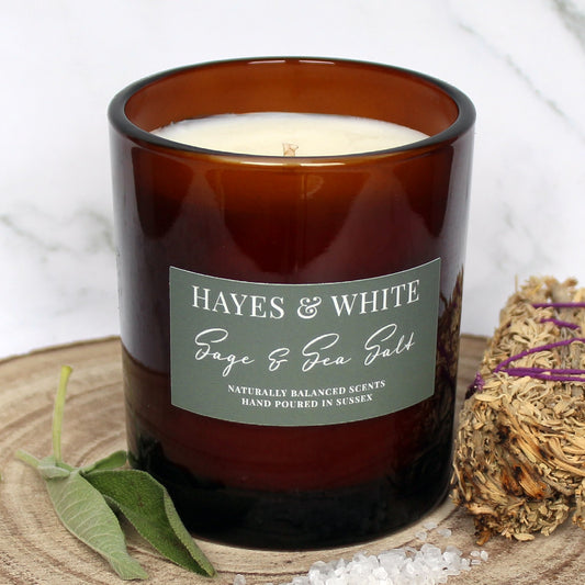 Sage & Sea Salt Soy Wax Candle | Hand-Poured | Handmade in Sussex