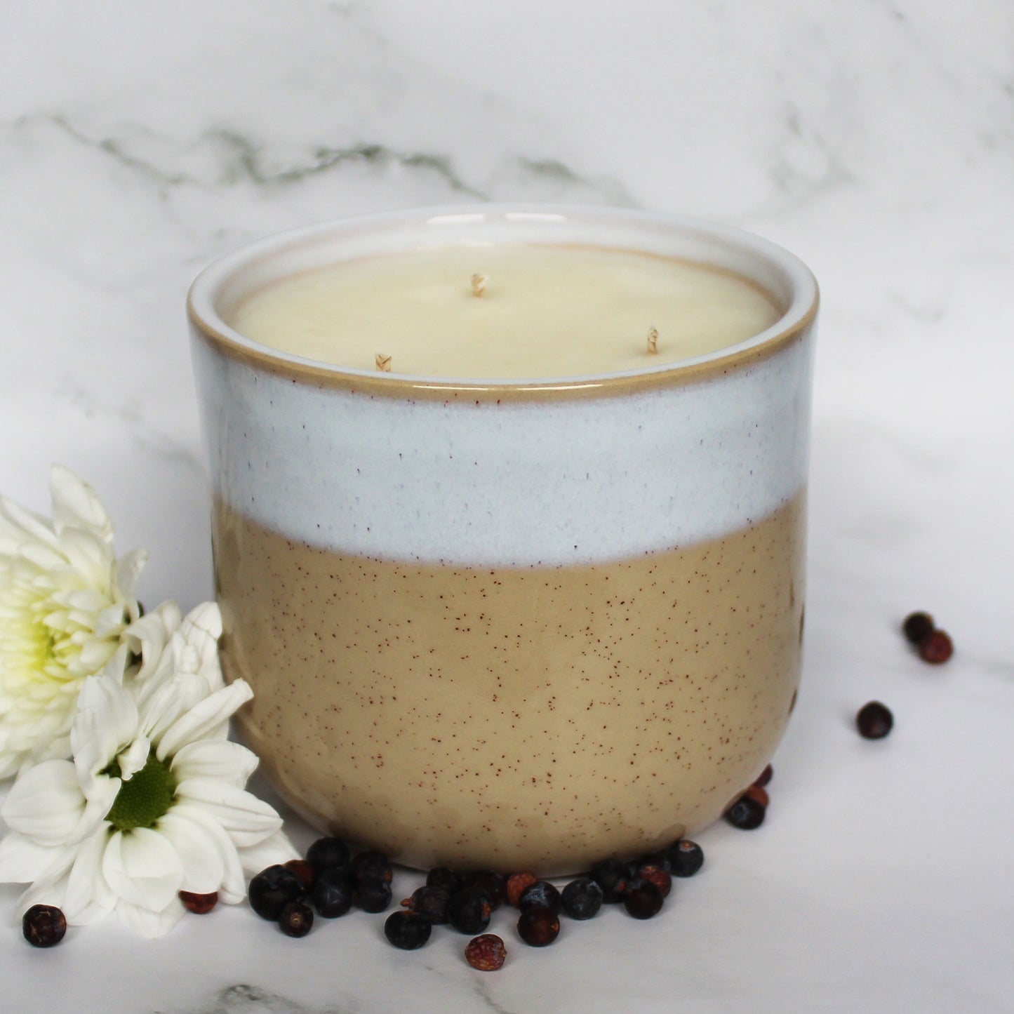 Seaweed & Juniper Soy Wax Candle | Large Ceramic | Handmade in Sussex