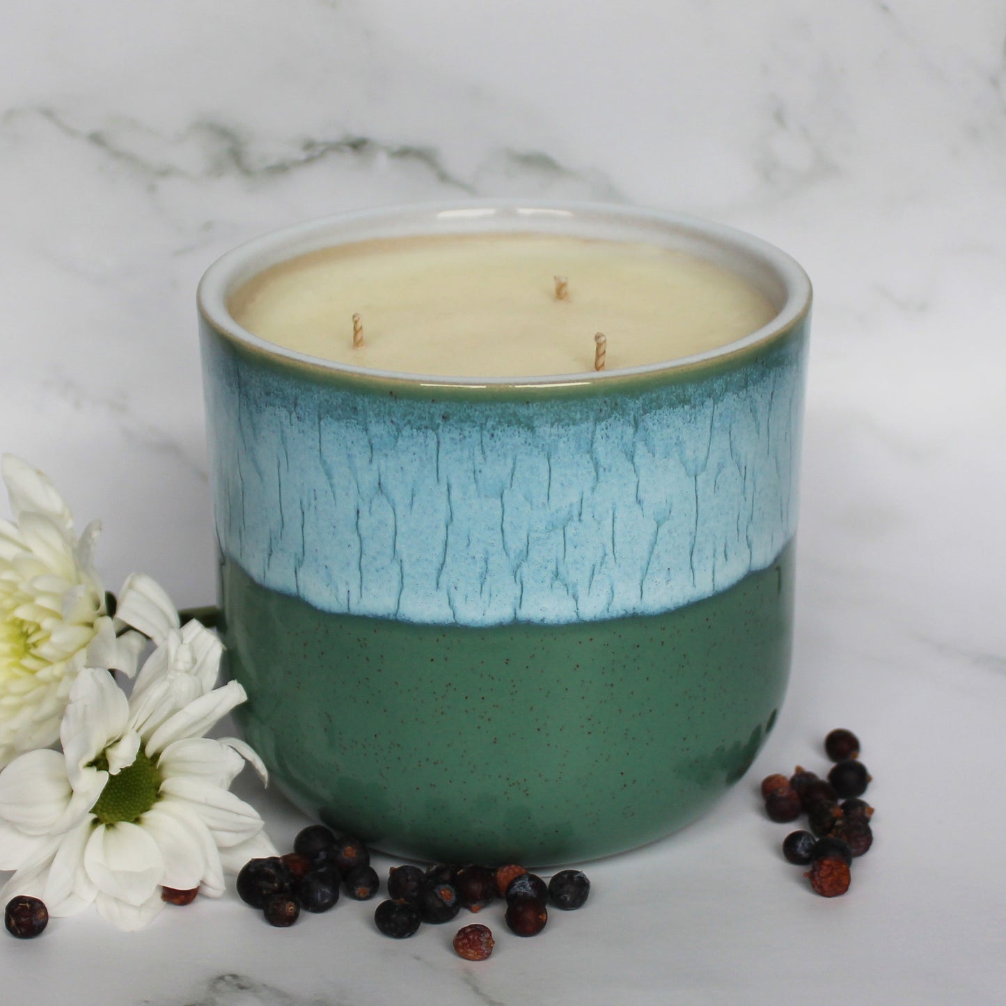 Seaweed & Juniper Soy Wax Candle | Large Ceramic | Handmade in Sussex