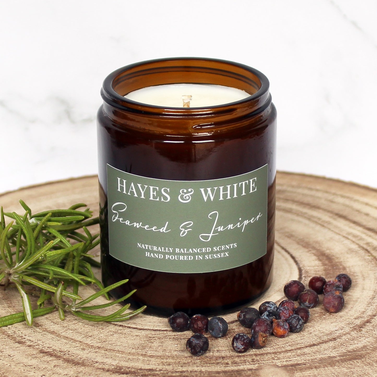 Seaweed & Juniper Soy Wax Candle | Hand-Poured | Handmade in Sussex