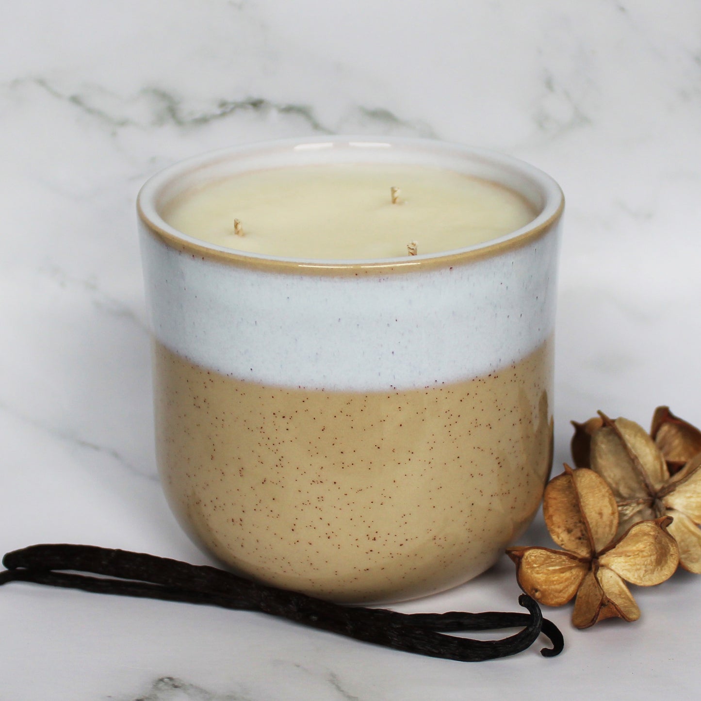 Vanilla & Musk Soy Wax Candle  | Large Ceramic | Handmade in Sussex