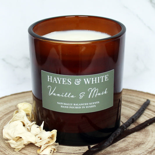 Vanilla & Musk Soy Wax Candle | Hand-Poured | Handmade in Sussex