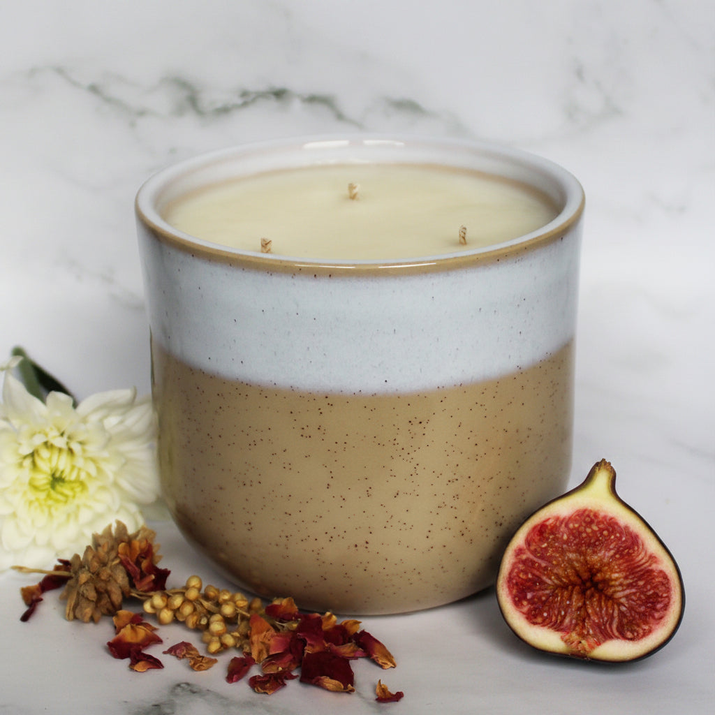 Wild Fig & Cassis Soy Wax Candle | Large Ceramic | Handmade in Sussex