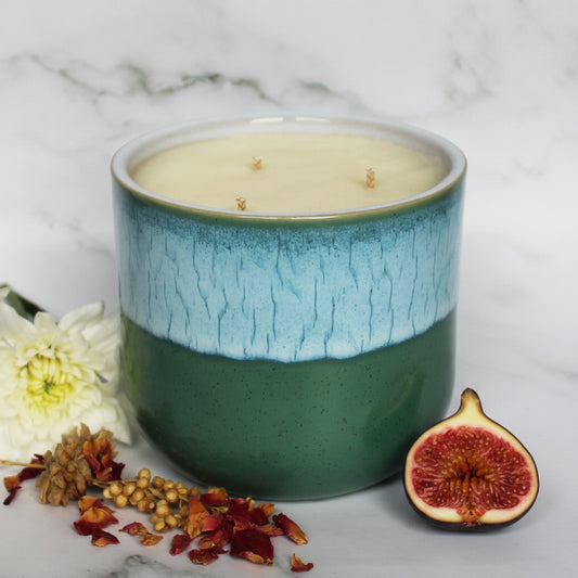 Wild Fig & Cassis Soy Wax Candle | Large Ceramic | Handmade in Sussex