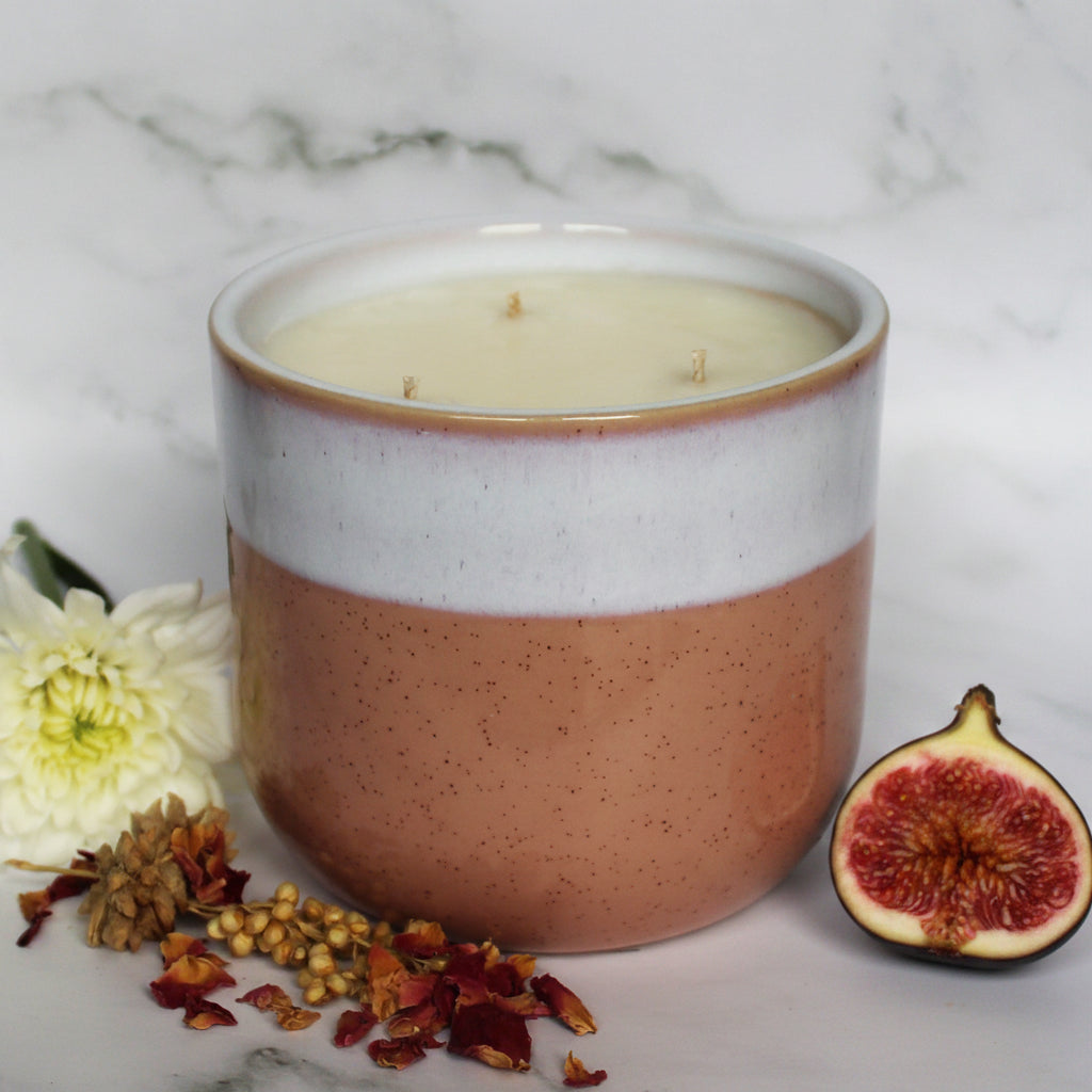 Wild Fig & Cassis Soy Wax Candle | Large Ceramic | Handmade in Sussex