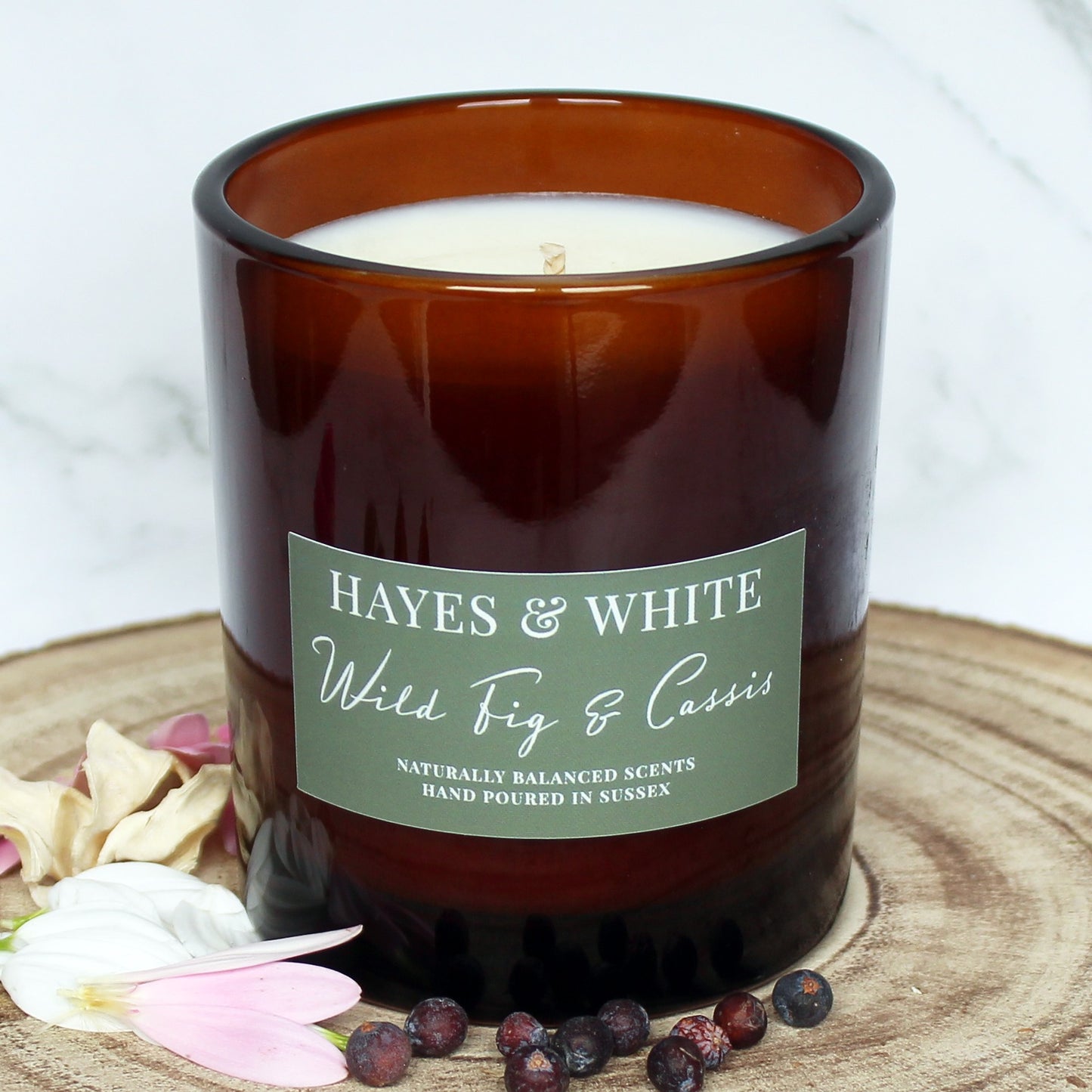 Wild Fig & Cassis Soy Wax Candle | Hand-Poured | Handmade in Sussex