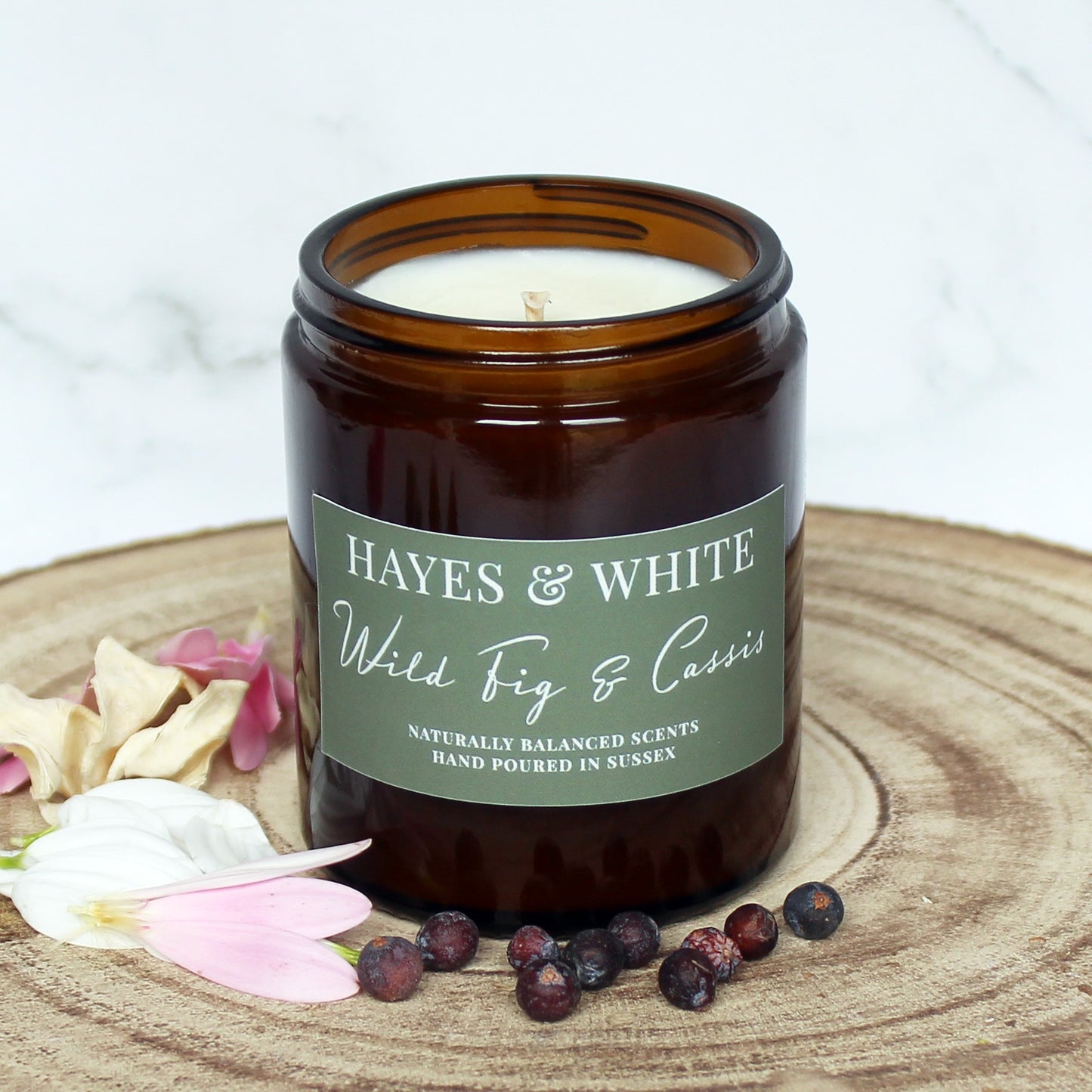 Wild Fig & Cassis Soy Wax Candle | Hand-Poured | Handmade in Sussex