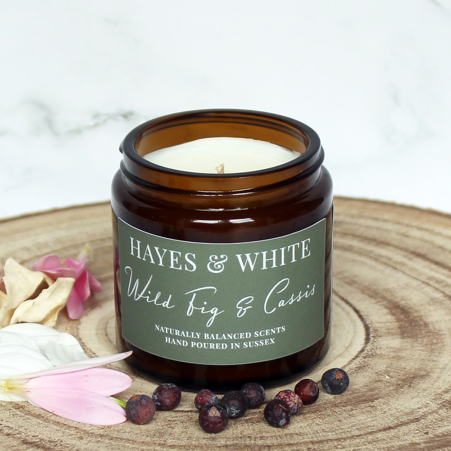 Wild Fig & Cassis Soy Wax Candle | Hand-Poured | Handmade in Sussex