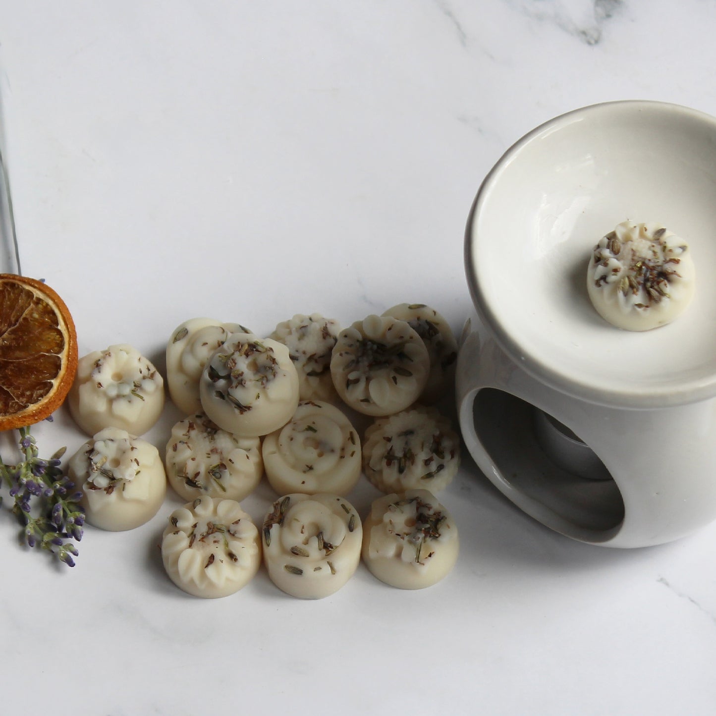 Botanical Soy Wax Melts Orange & Lavender | Pack of 14 | Hand-Poured | Handmade in Sussex